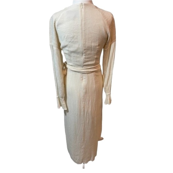 Zaharaa The Label Women’s Maxi Wrap Dress Cottage core Size Small Bell Sleeve - Picture 2 of 11